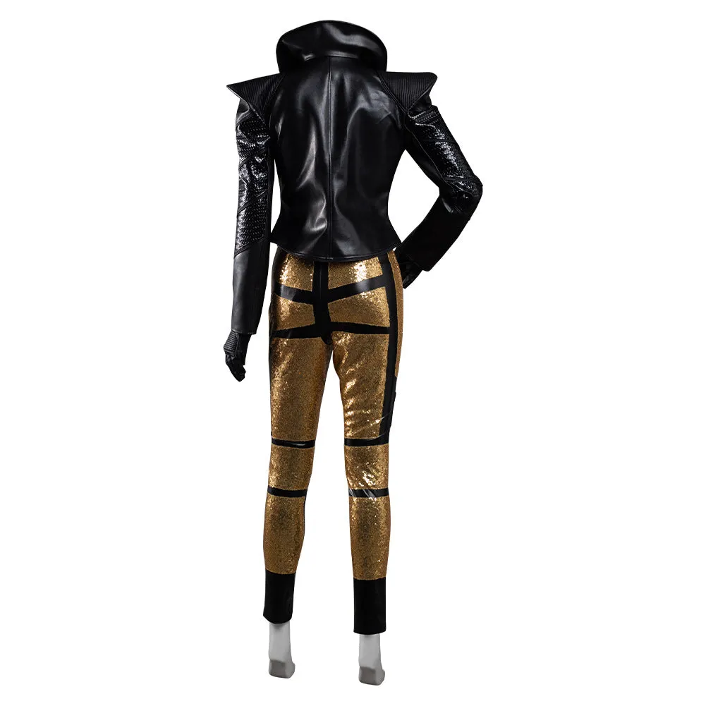 2021 Movie Cruella Cruella de Vil Cosplay Costume Coat Pants Outfits Halloween Carnival Suit