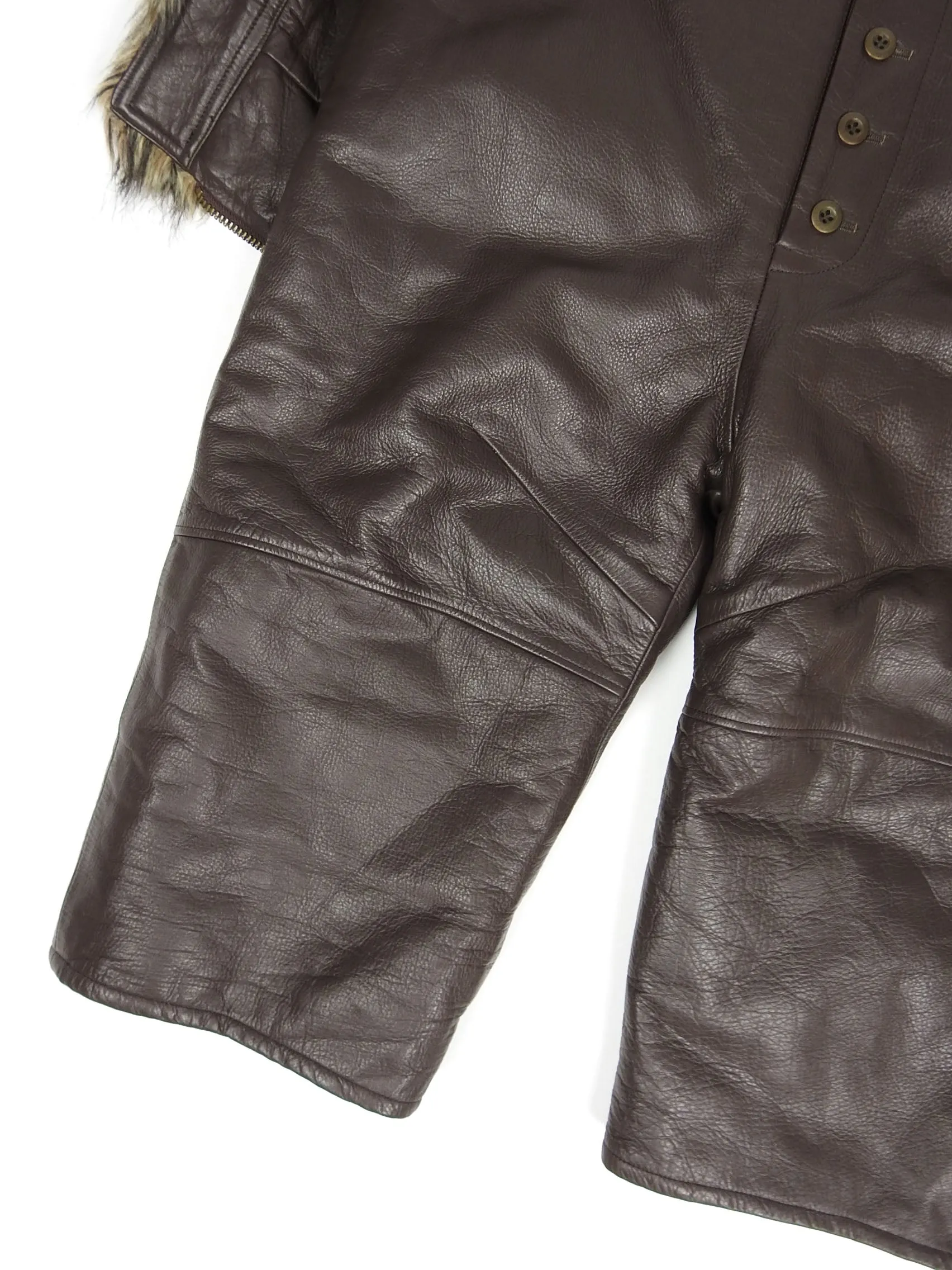 2047120 Leather Hooded Pants Size Medium