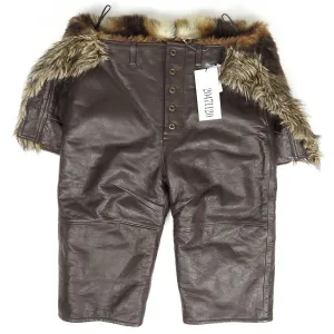 2047120 Leather Hooded Pants Size Medium