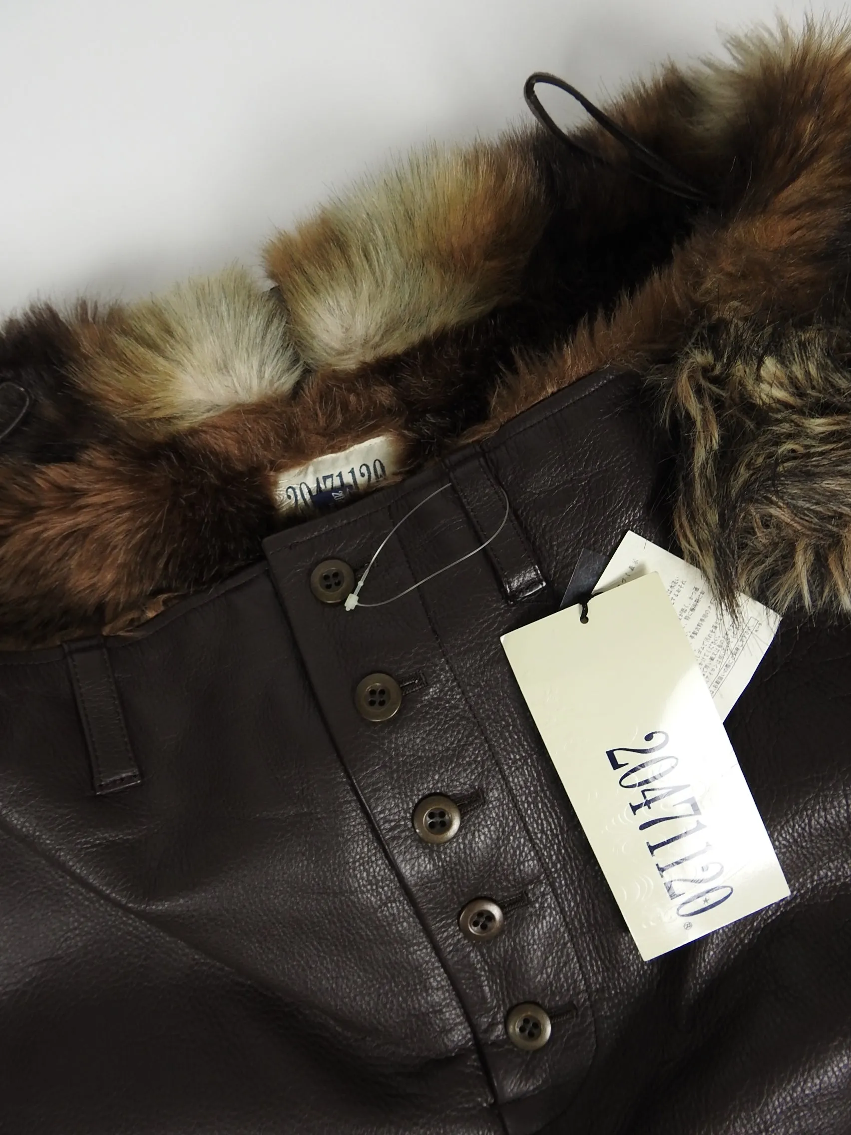 2047120 Leather Hooded Pants Size Medium