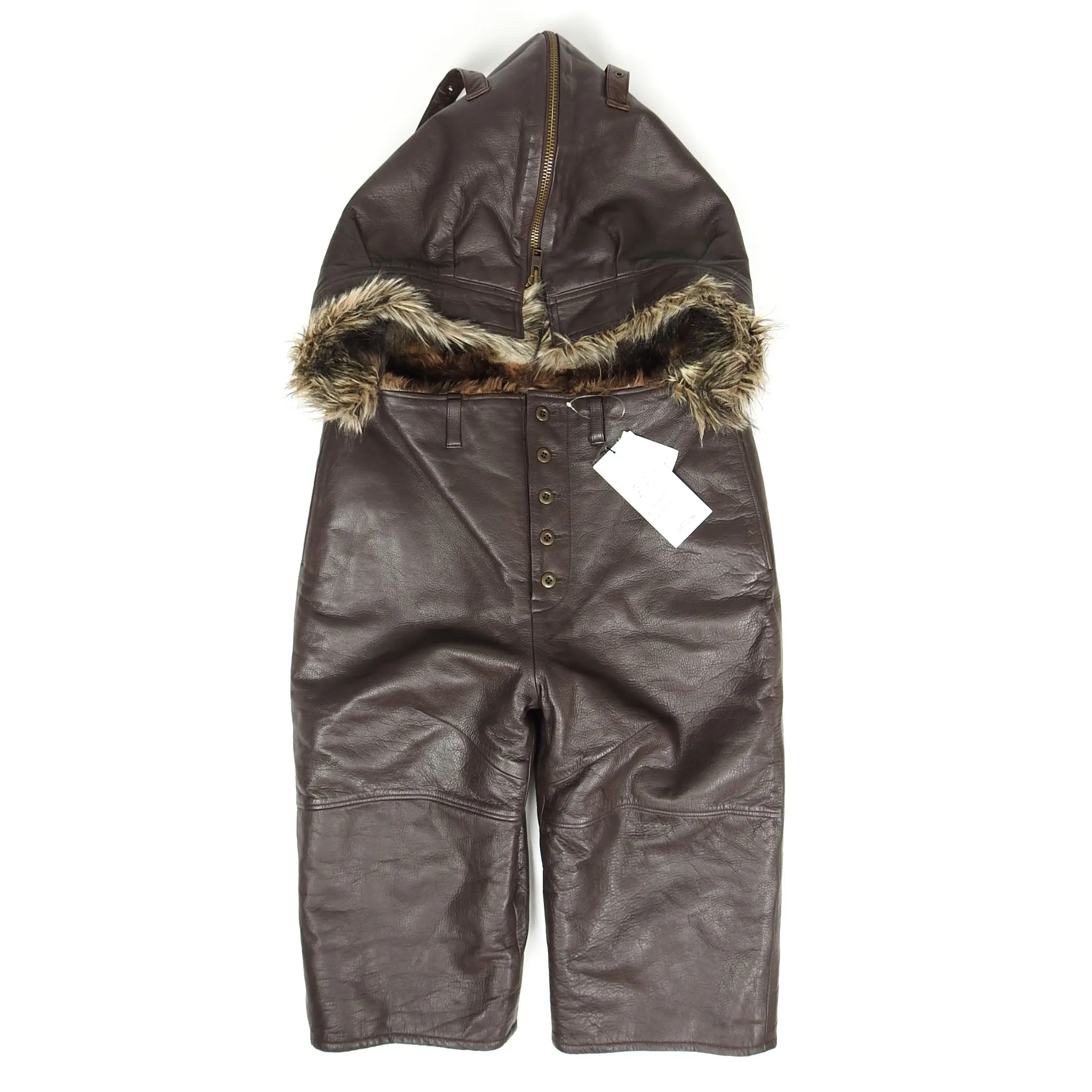 2047120 Leather Hooded Pants Size Medium