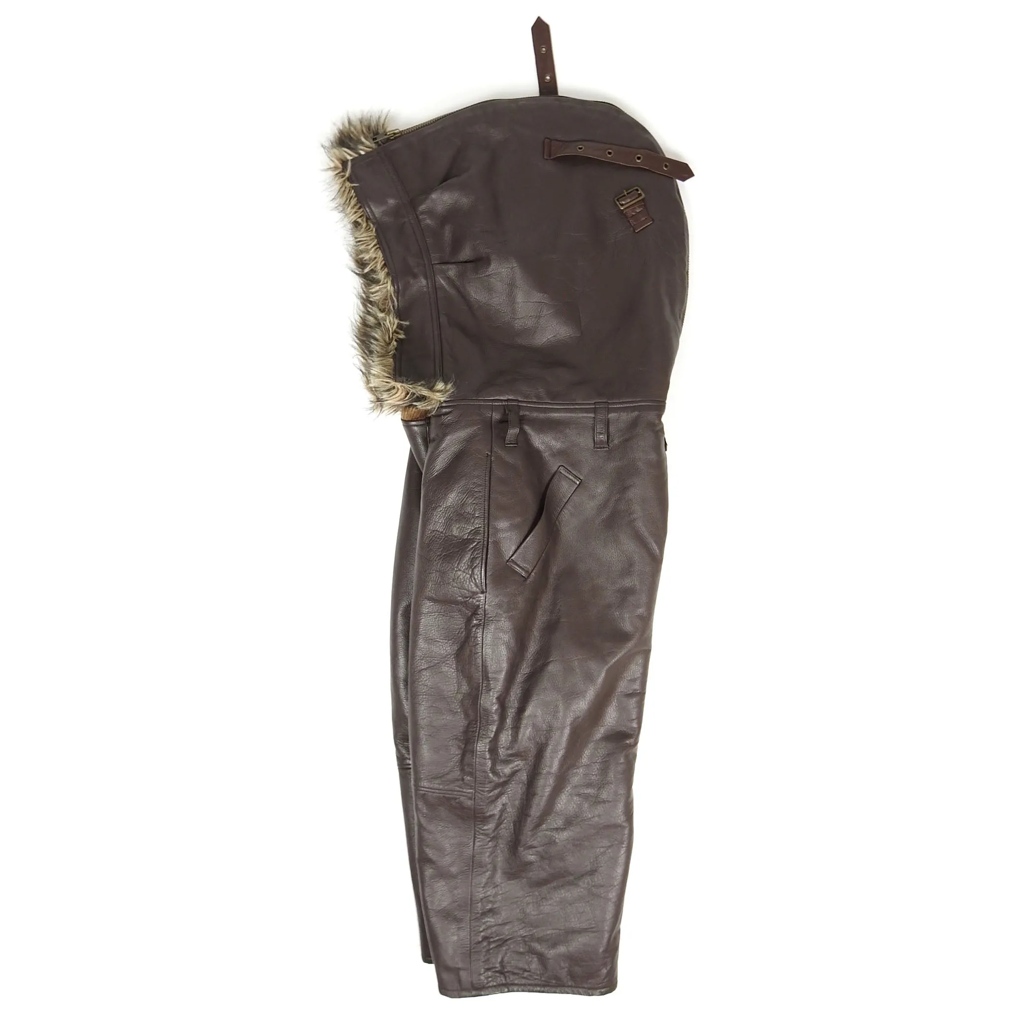 2047120 Leather Hooded Pants Size Medium