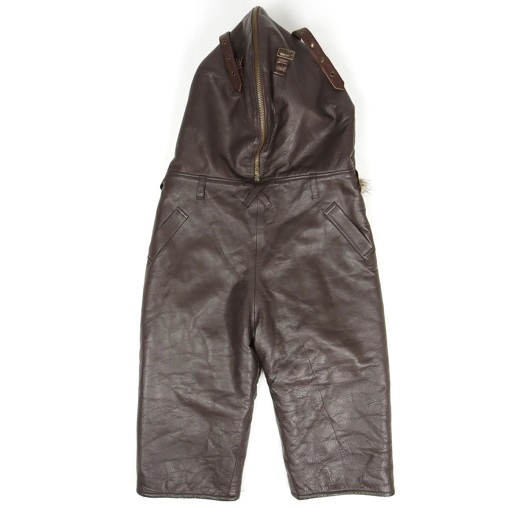 2047120 Leather Hooded Pants Size Medium