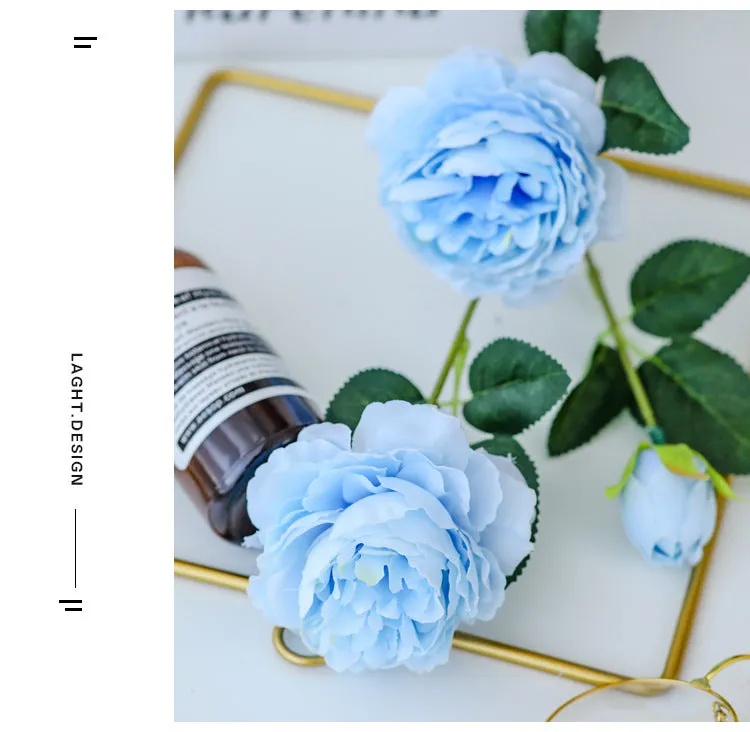 3 Headed Peony Artificial Flowers
