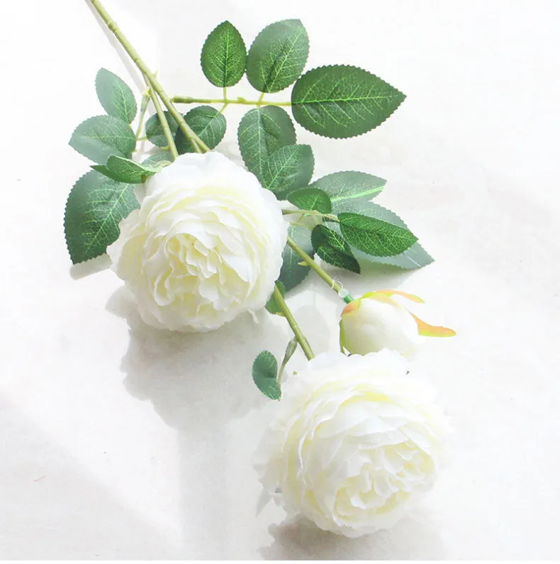 3 Headed Peony Artificial Flowers