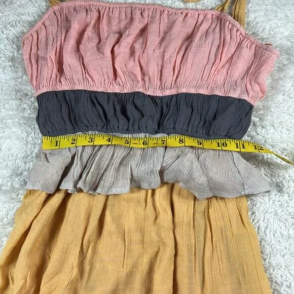 A. Calin by flying tomato floaty boho maxi dress, size small
