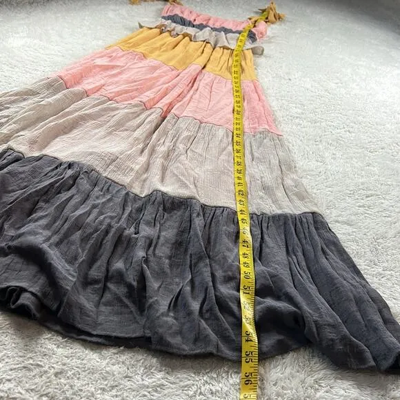 A. Calin by flying tomato floaty boho maxi dress, size small