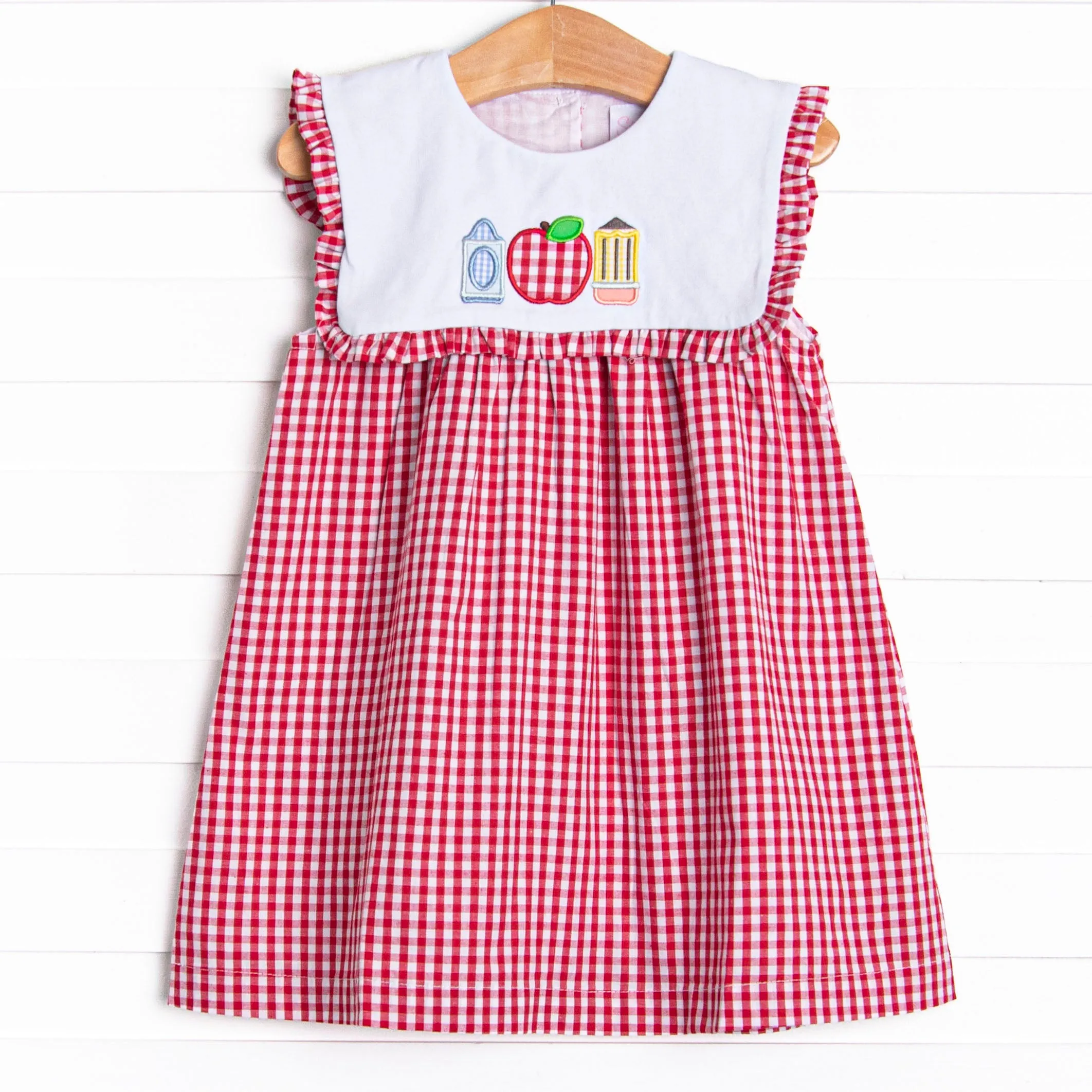 A  Essentials Applique Dress, Red