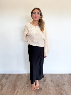 Adalee Maxi Skirt in Black