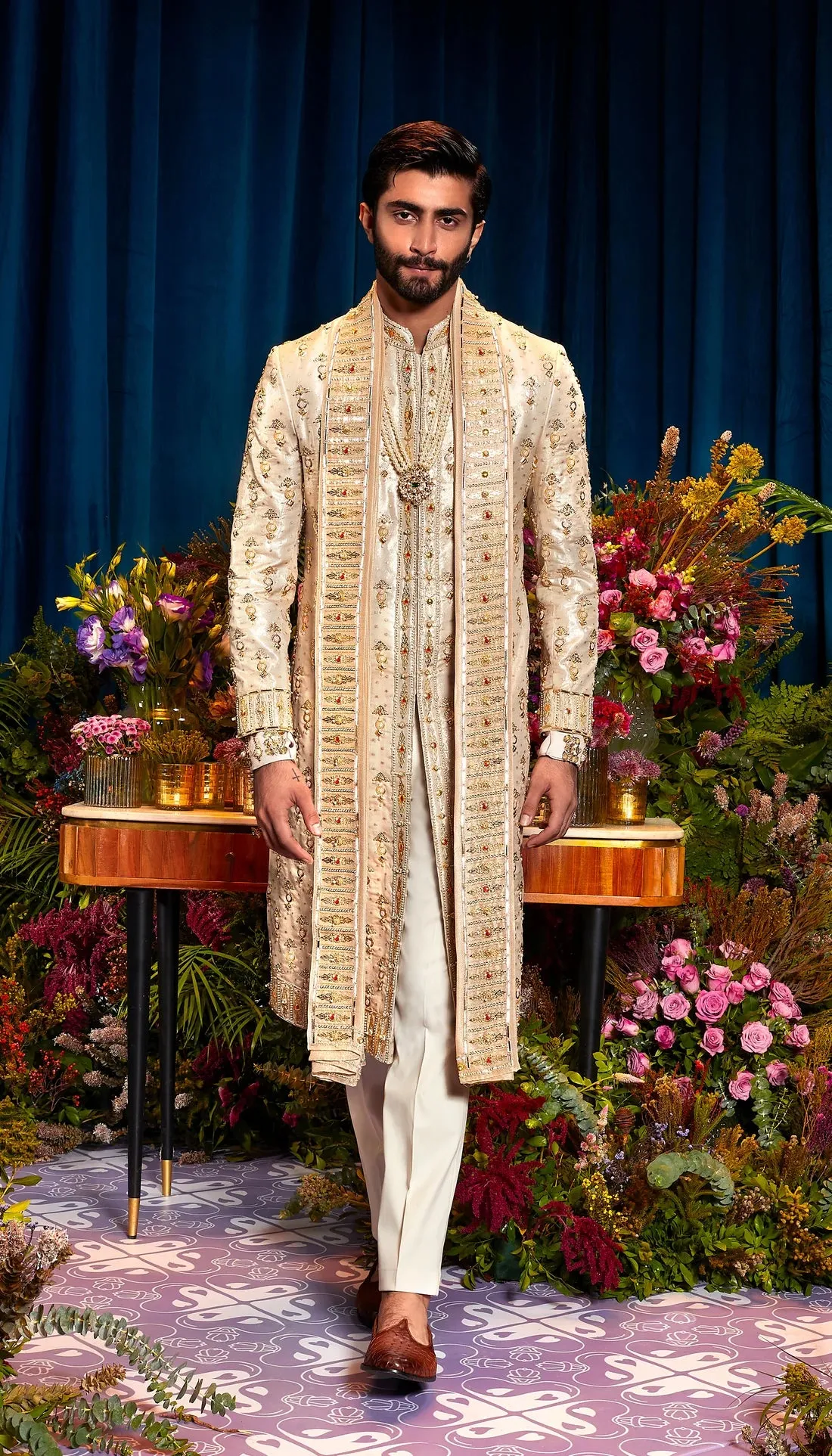 ADRIAN - GOLD SHERWANI SET