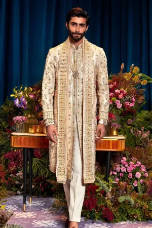 ADRIAN - GOLD SHERWANI SET