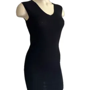 ALAN Bilzerian cashmere /silk black long tank top Med Made in Italy