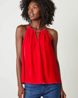 Aleaha Top in Lotus red