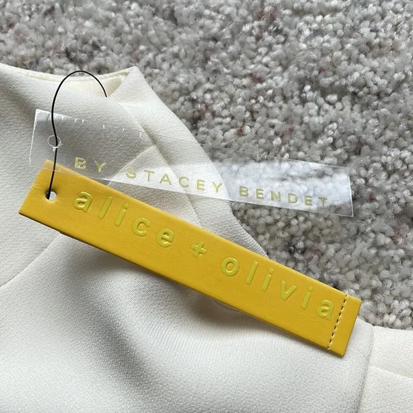 🆕ALICE &amp; OLIVIA Ivory Peplum Dress sz 2