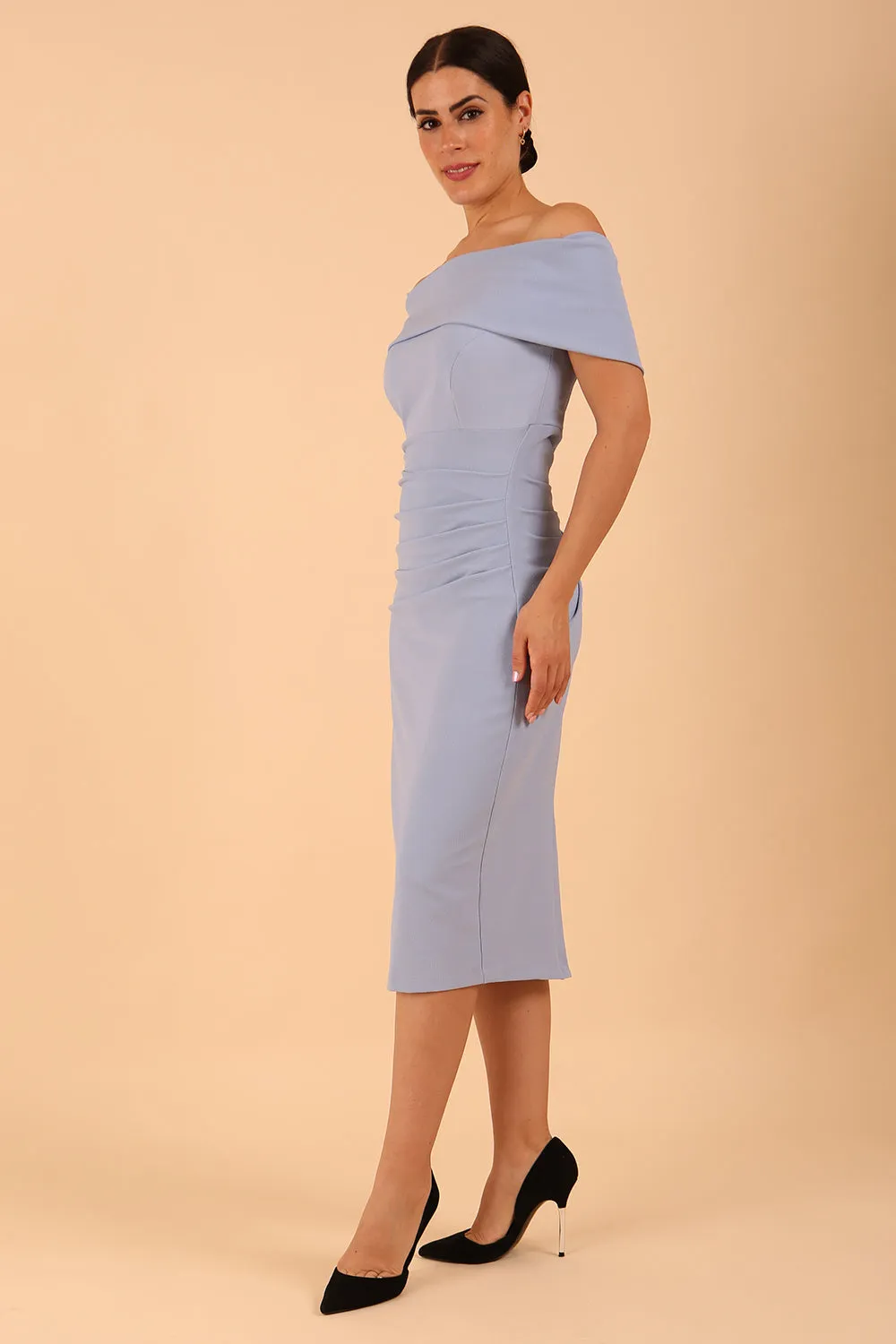 Amelia Off Shoulder Pencil dress