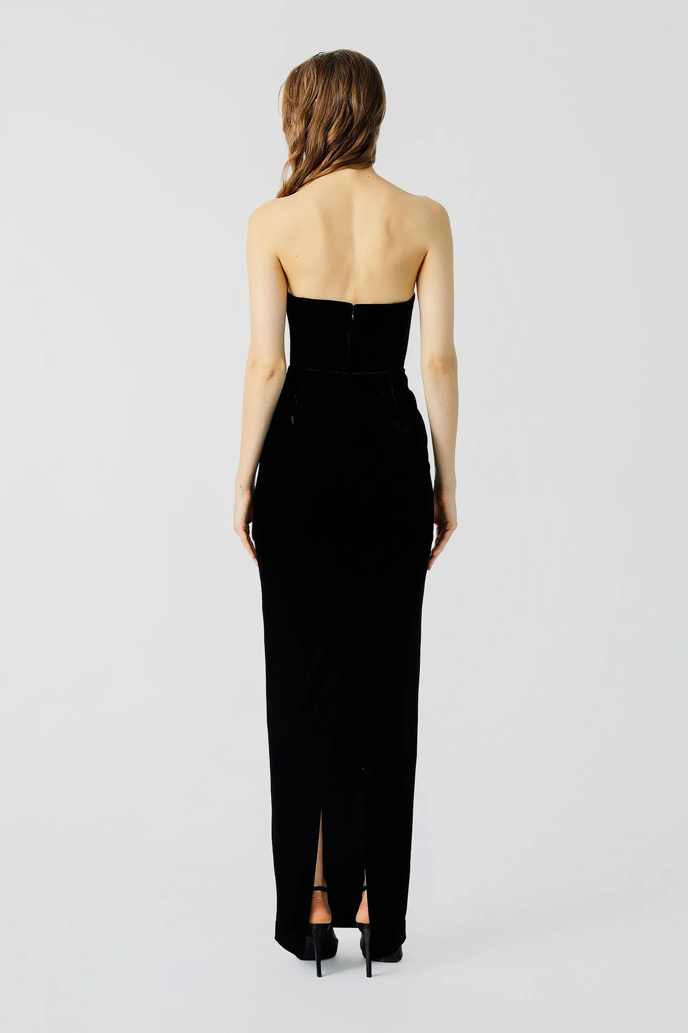 Amora Strapless Velvet Dress