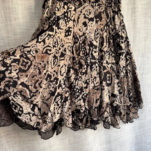 Anne Klein Vintage Velvet Burnout Whimsigoth Silk Skirt Size 6
