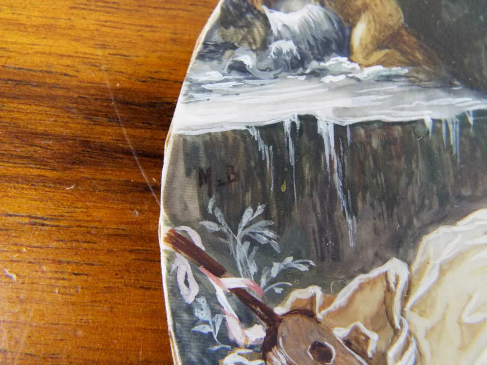 Antique 19th C Framed Miniature Scenic Paintings After Boucher