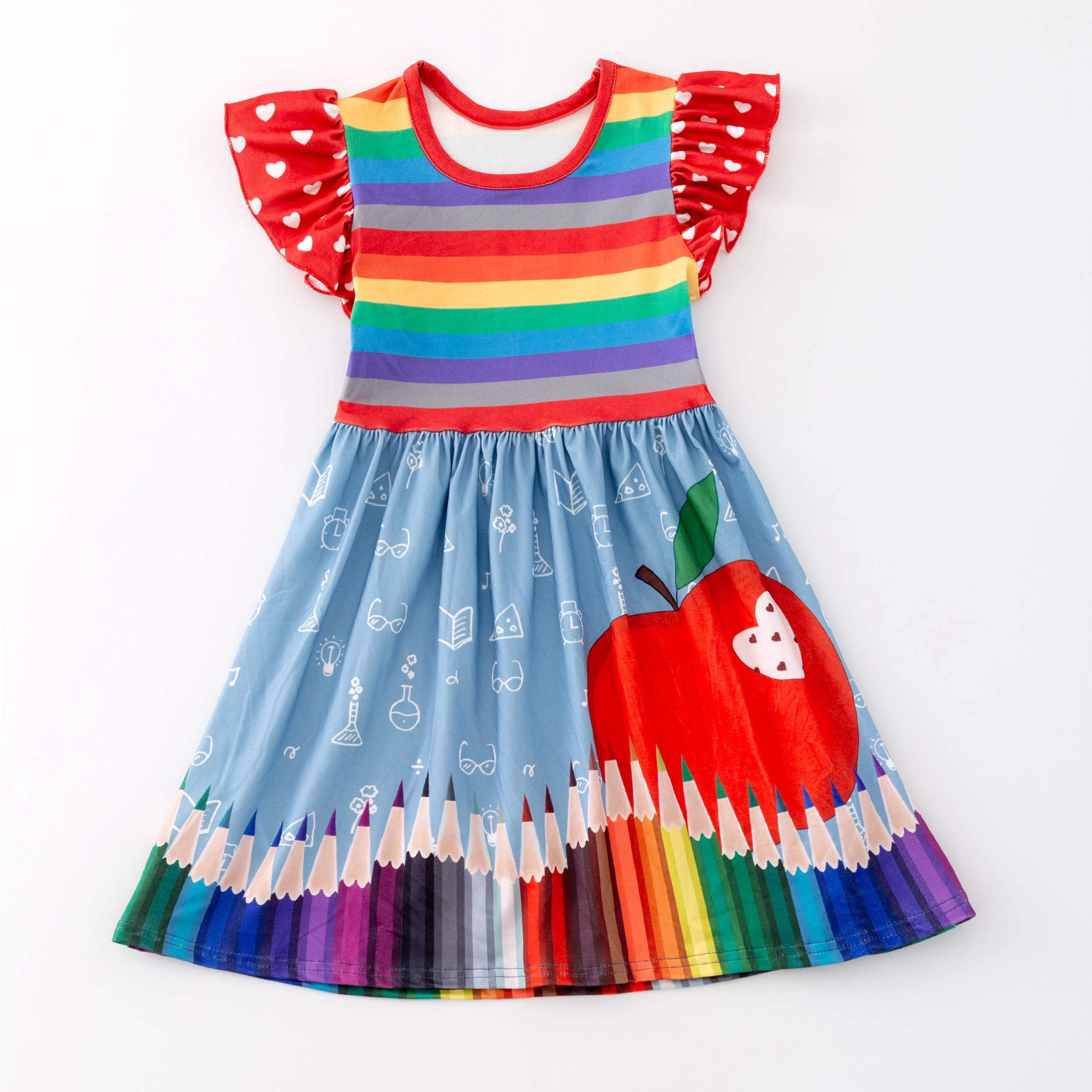 APPLE COLOR PENCIL DRESS