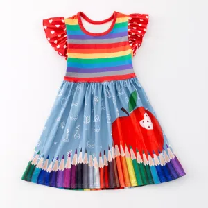 APPLE COLOR PENCIL DRESS
