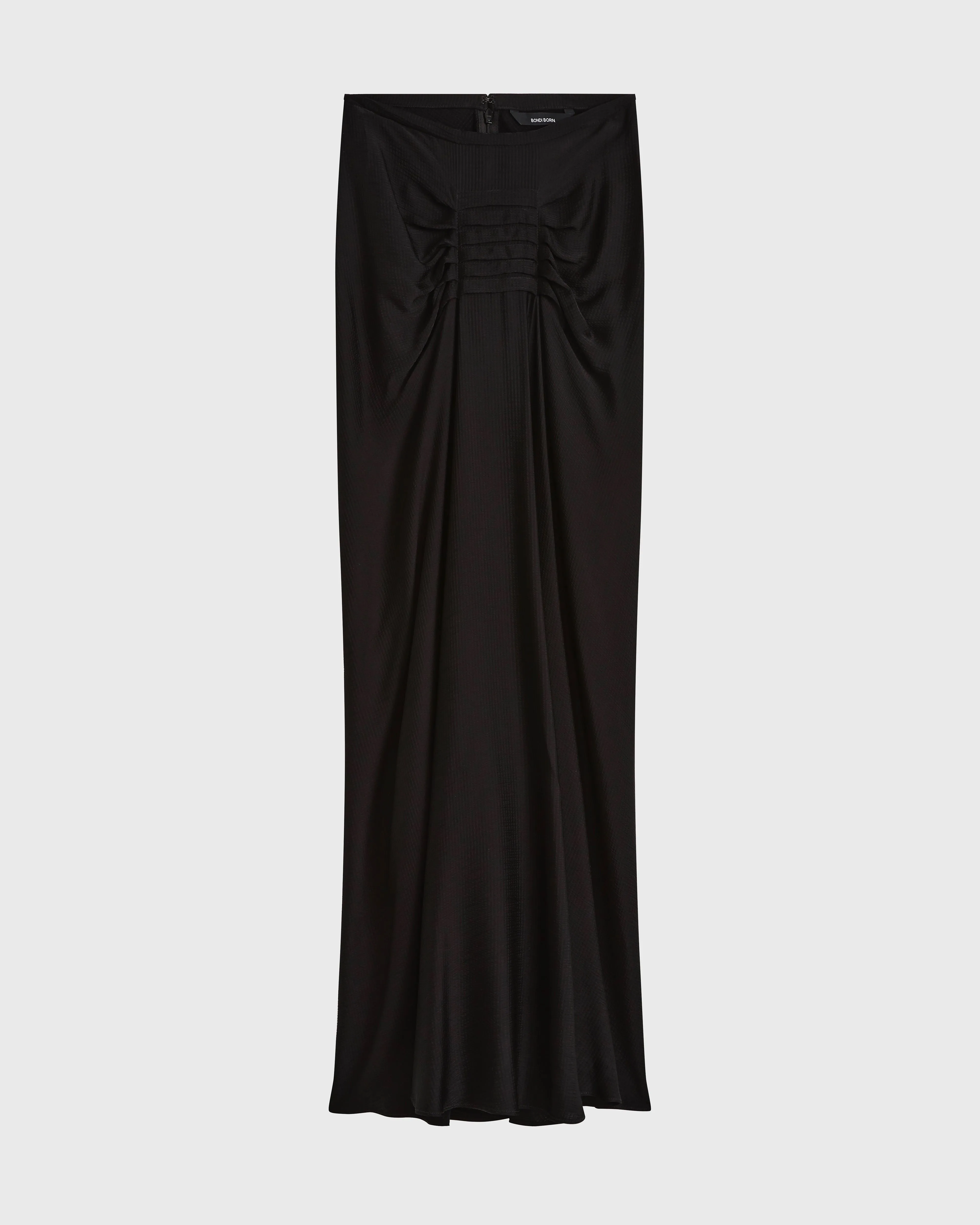 Ardea Tucked Maxi Skirt - Black