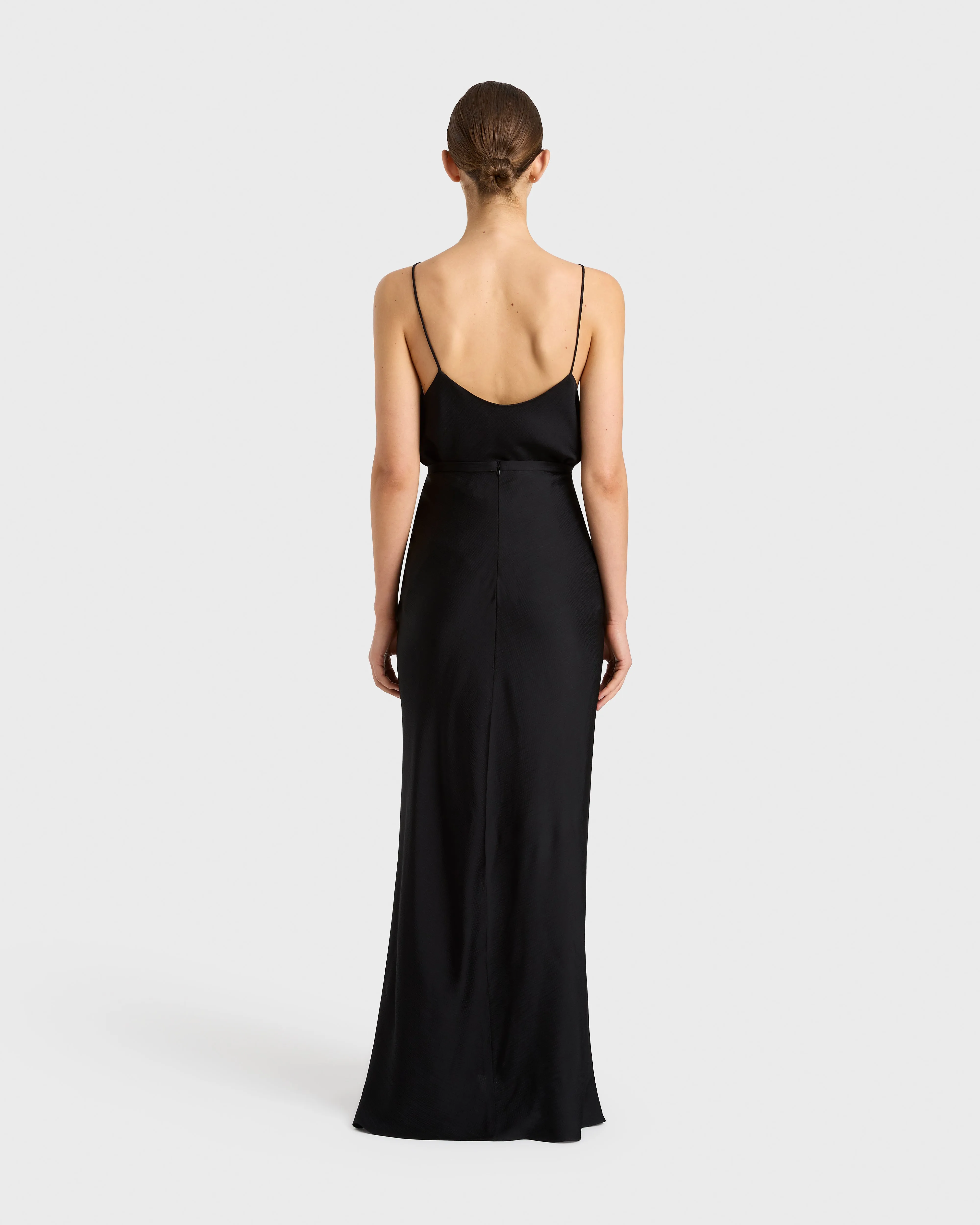 Ardea Tucked Maxi Skirt - Black