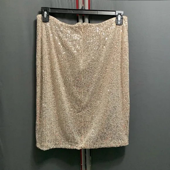 B19-Women's DKNY Skirt, Size M, Champagne