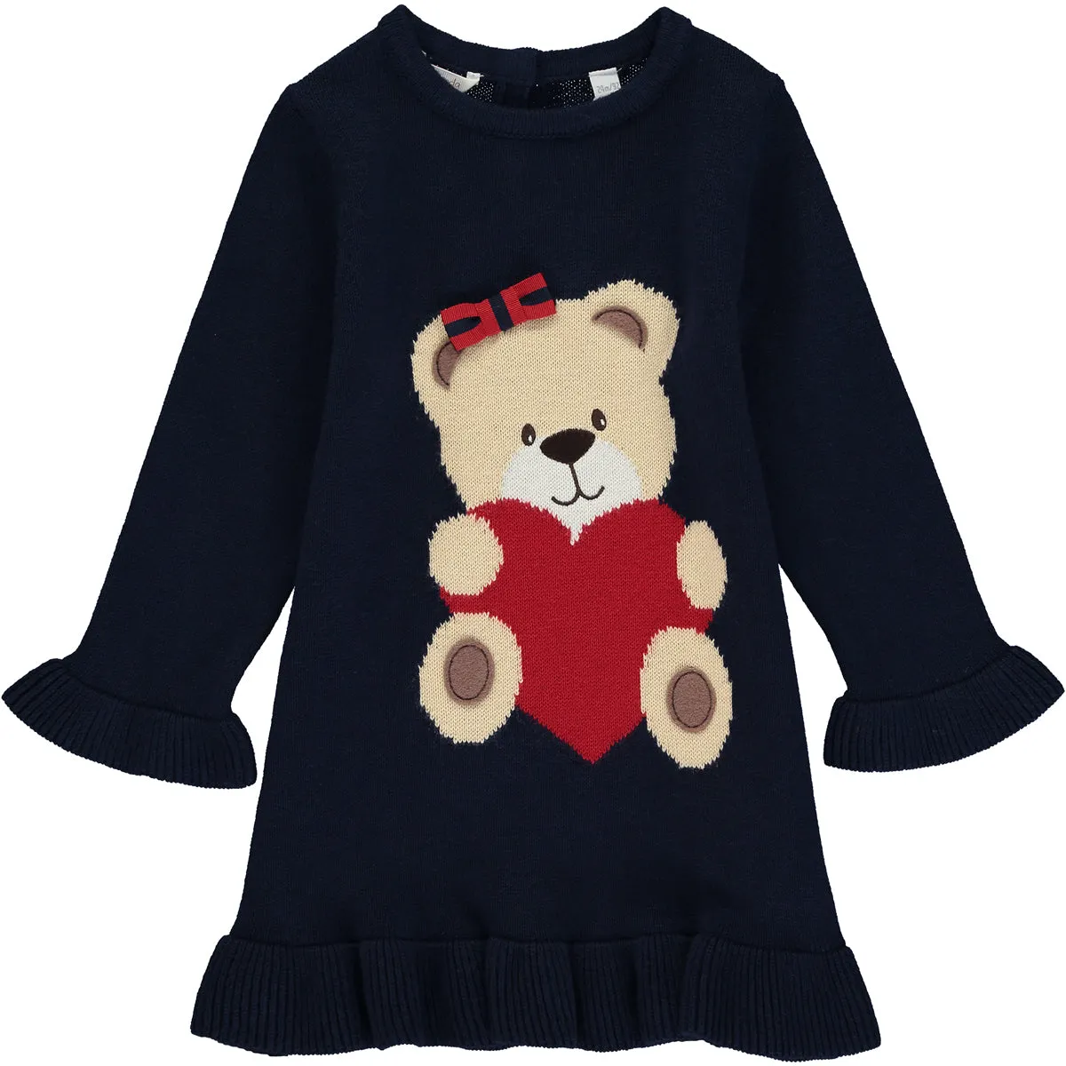 Baby Girl Navy Blue Cotton Jumper