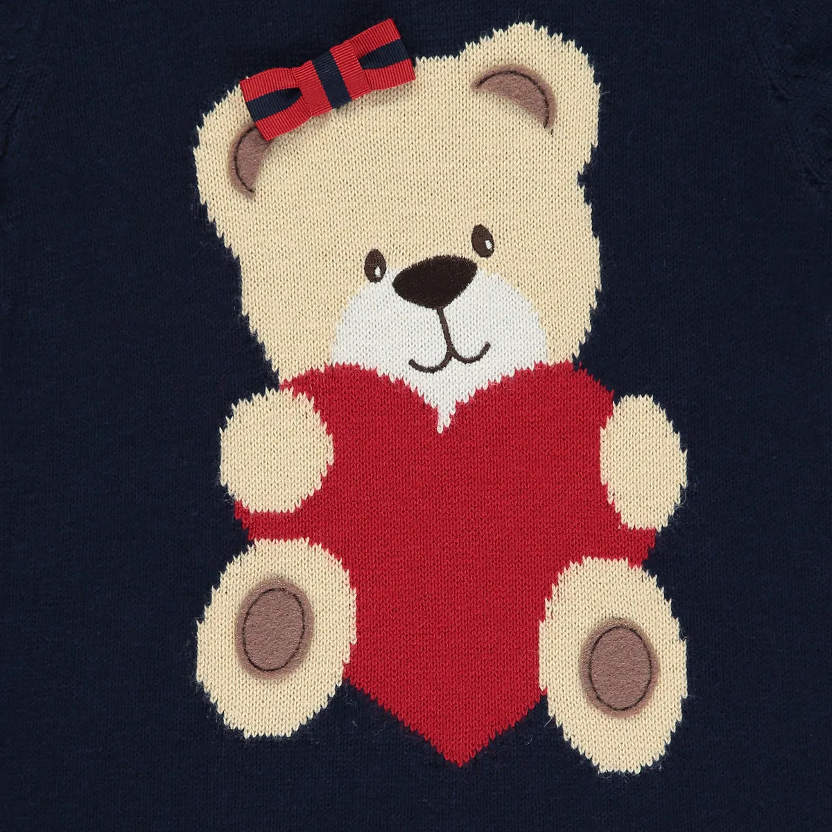 Baby Girl Navy Blue Cotton Jumper