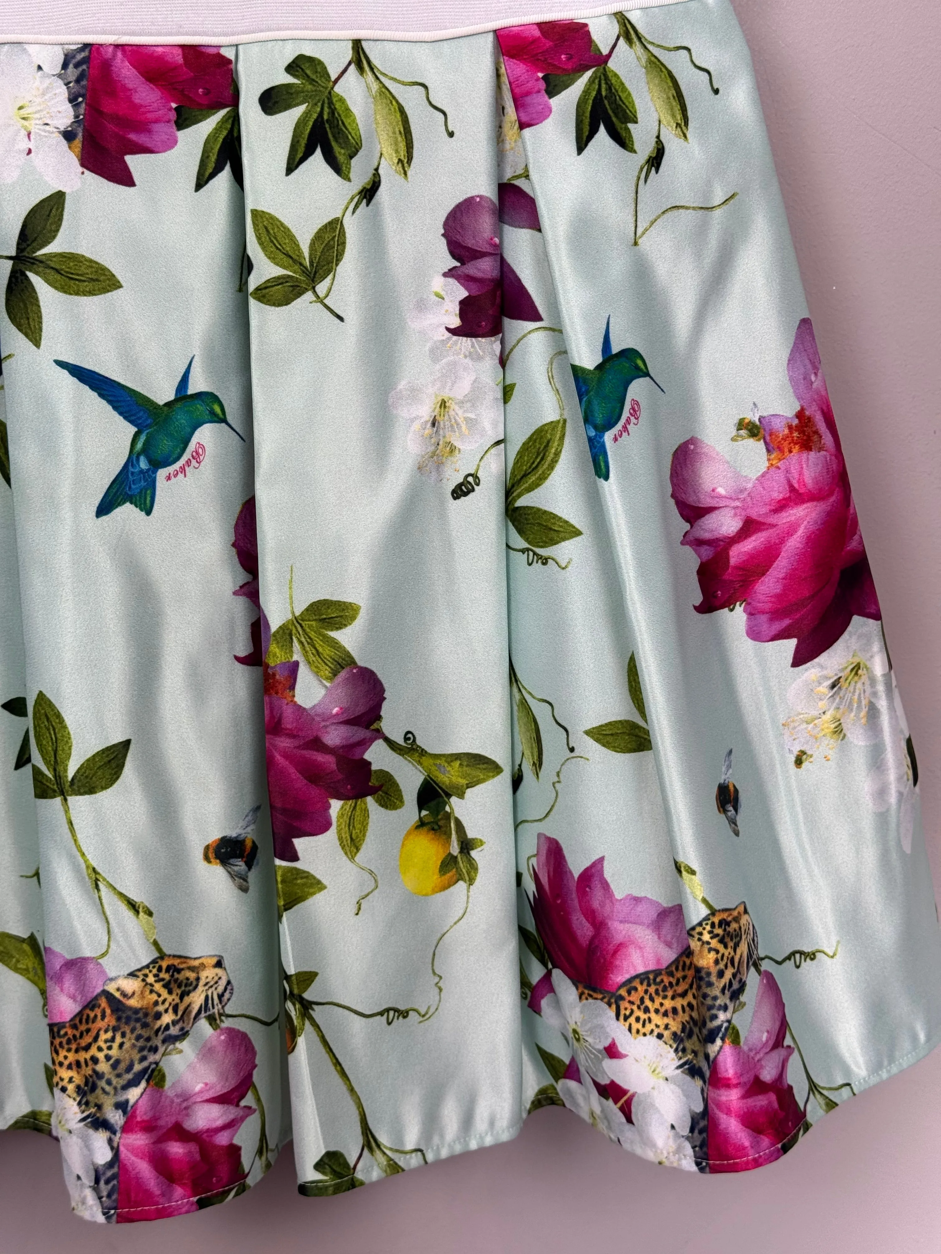 Baker Mint Floral Dress 6-7y