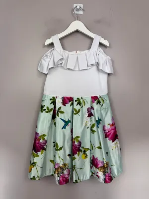 Baker Mint Floral Dress 6-7y