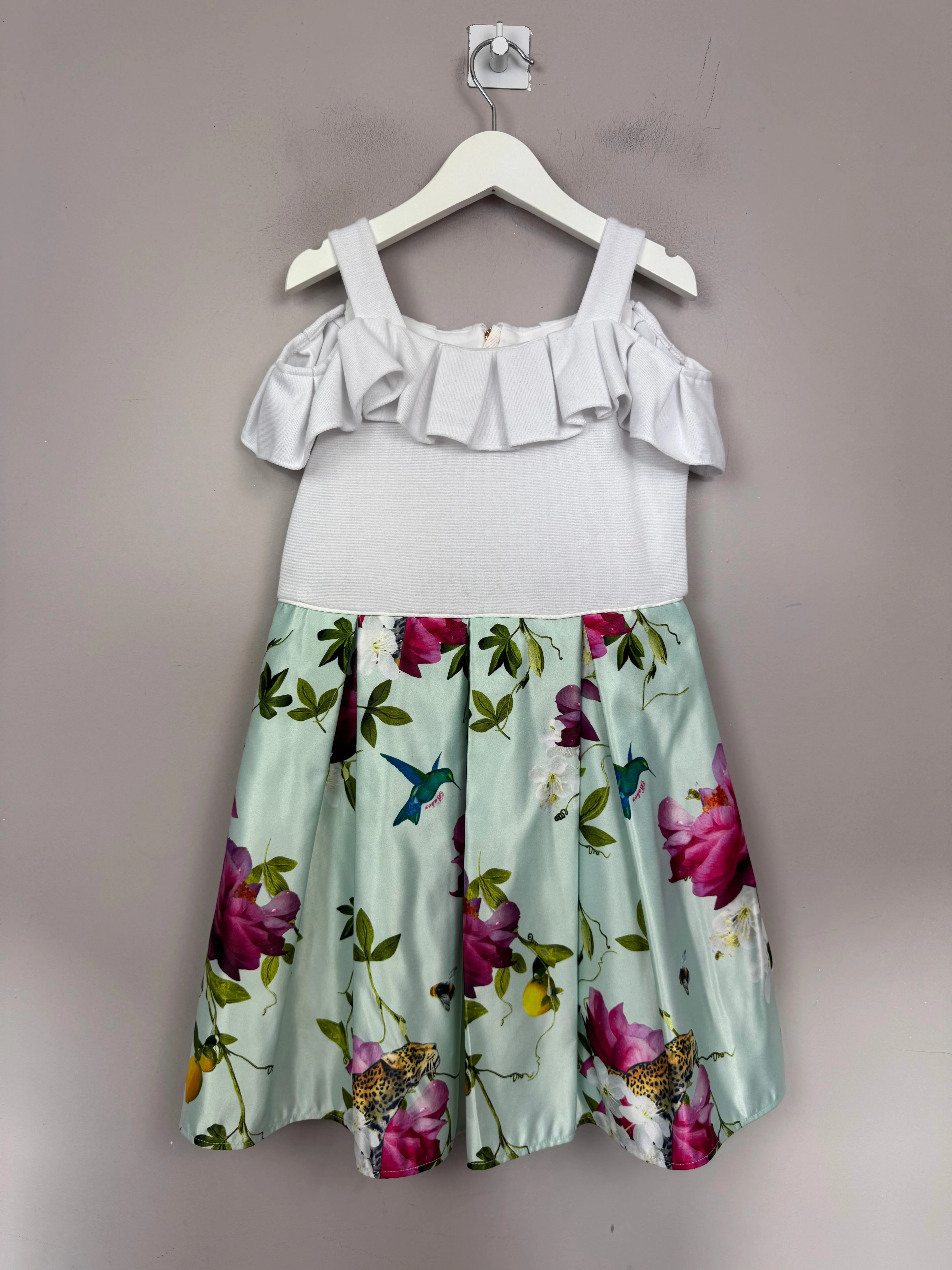 Baker Mint Floral Dress 6-7y