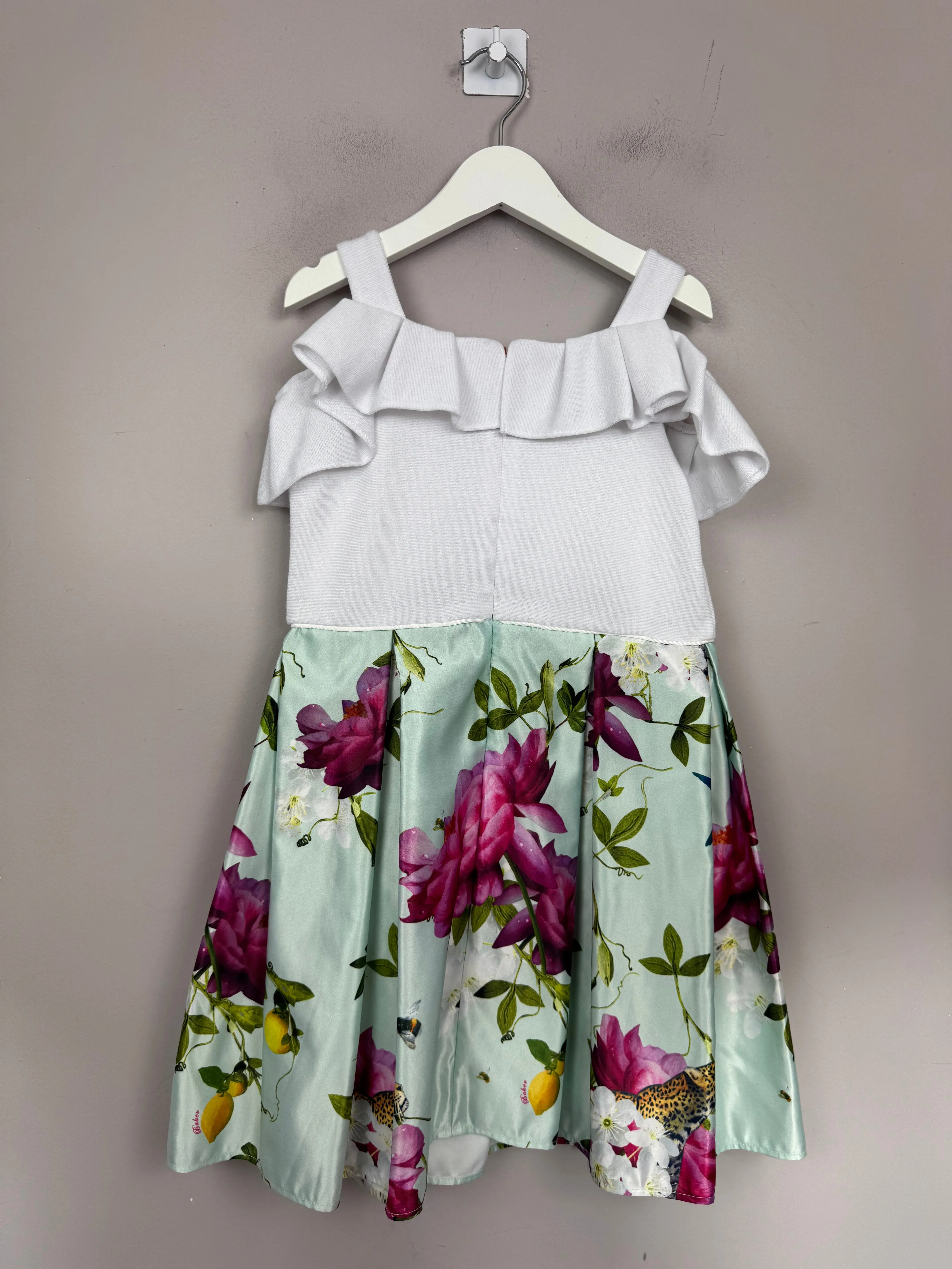 Baker Mint Floral Dress 6-7y