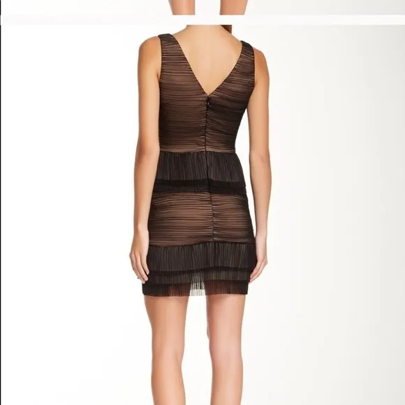 BCBG NWOT Sven micropleat minidress navy teal S