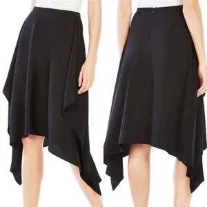 BCBGMAXAZRIA Caryln Satin Skirt in Black Size L (NWT)