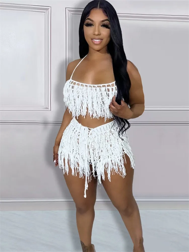 Beachwear crochet 2 Two Piece Dress Set