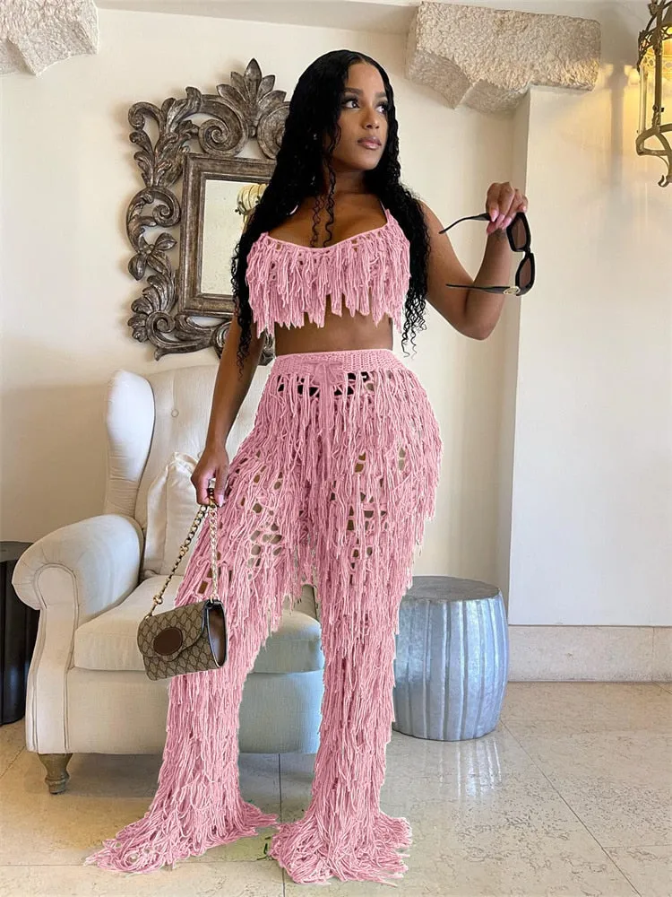 Beachwear crochet 2 Two Piece Dress Set