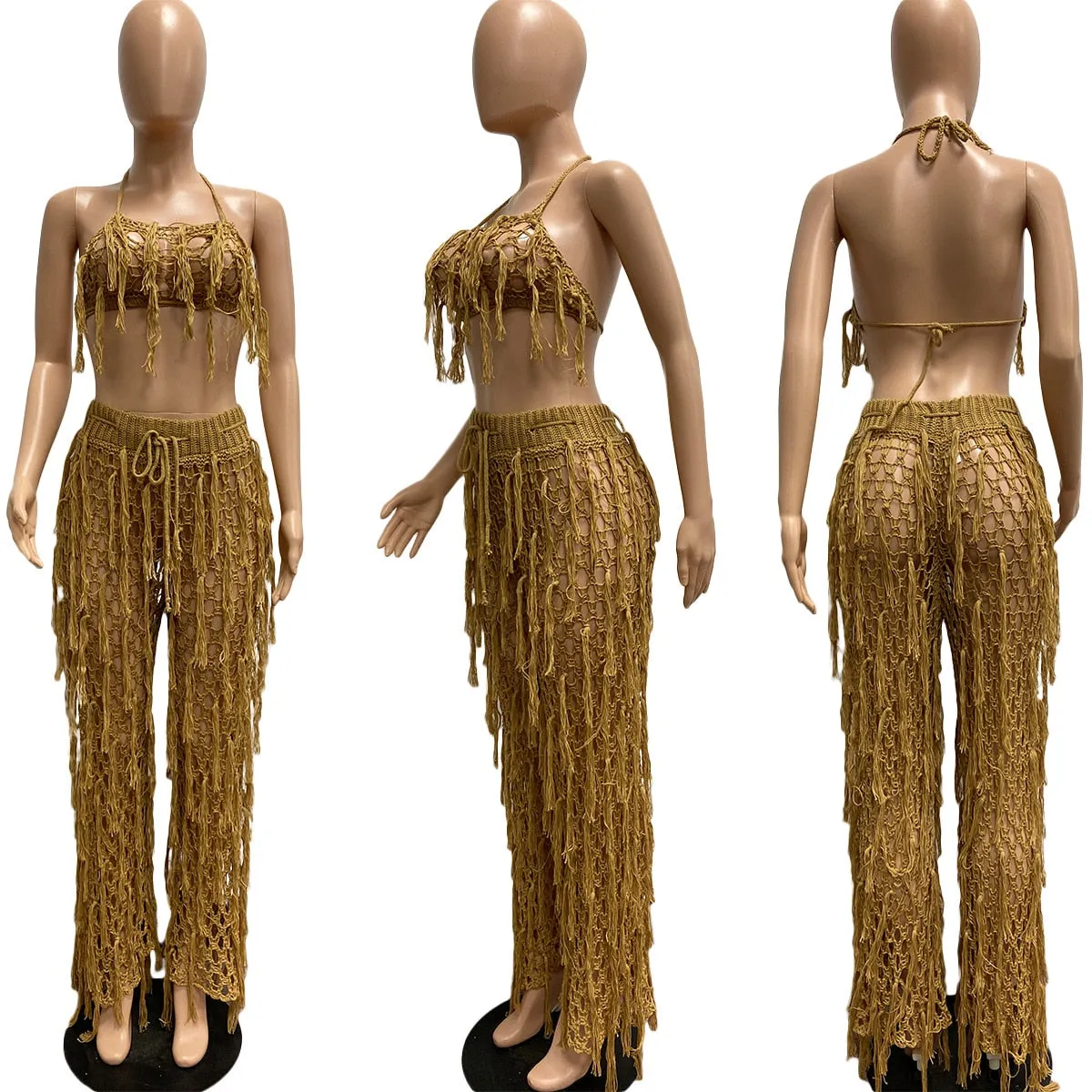 Beachwear crochet 2 Two Piece Dress Set
