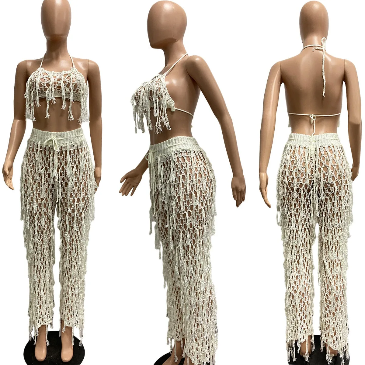 Beachwear crochet 2 Two Piece Dress Set