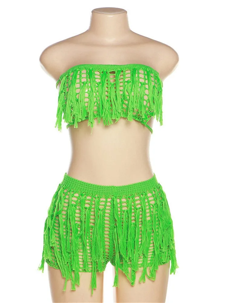 Beachwear crochet 2 Two Piece Dress Set