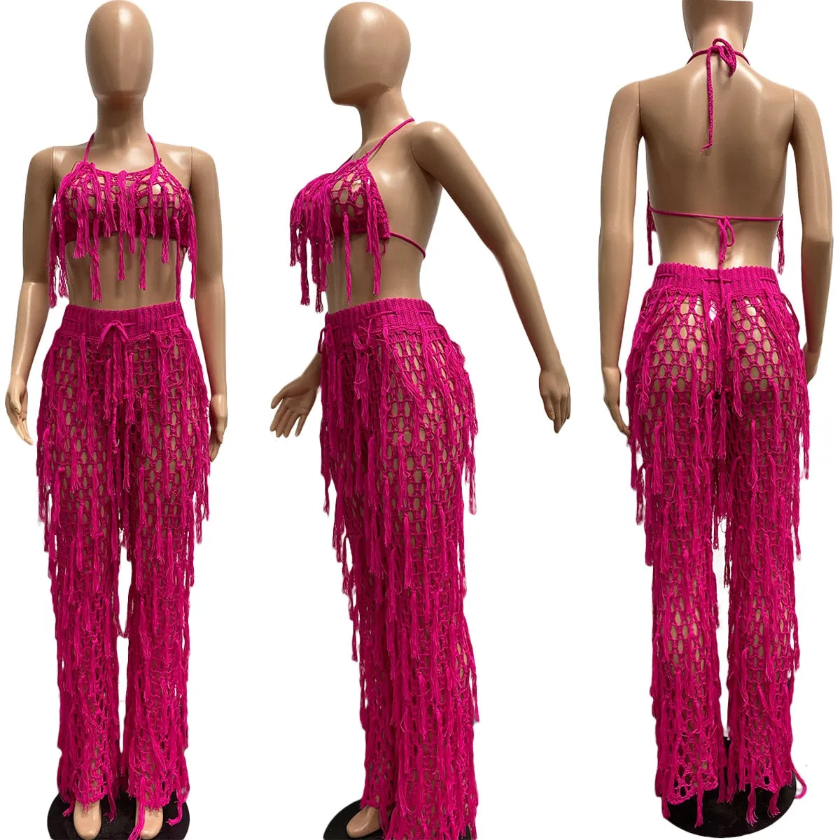Beachwear crochet 2 Two Piece Dress Set