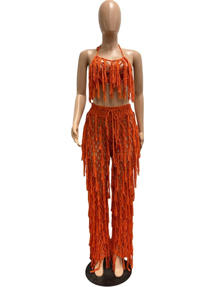 Beachwear crochet 2 Two Piece Dress Set