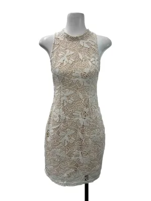 Beige Lace Pencil Dress