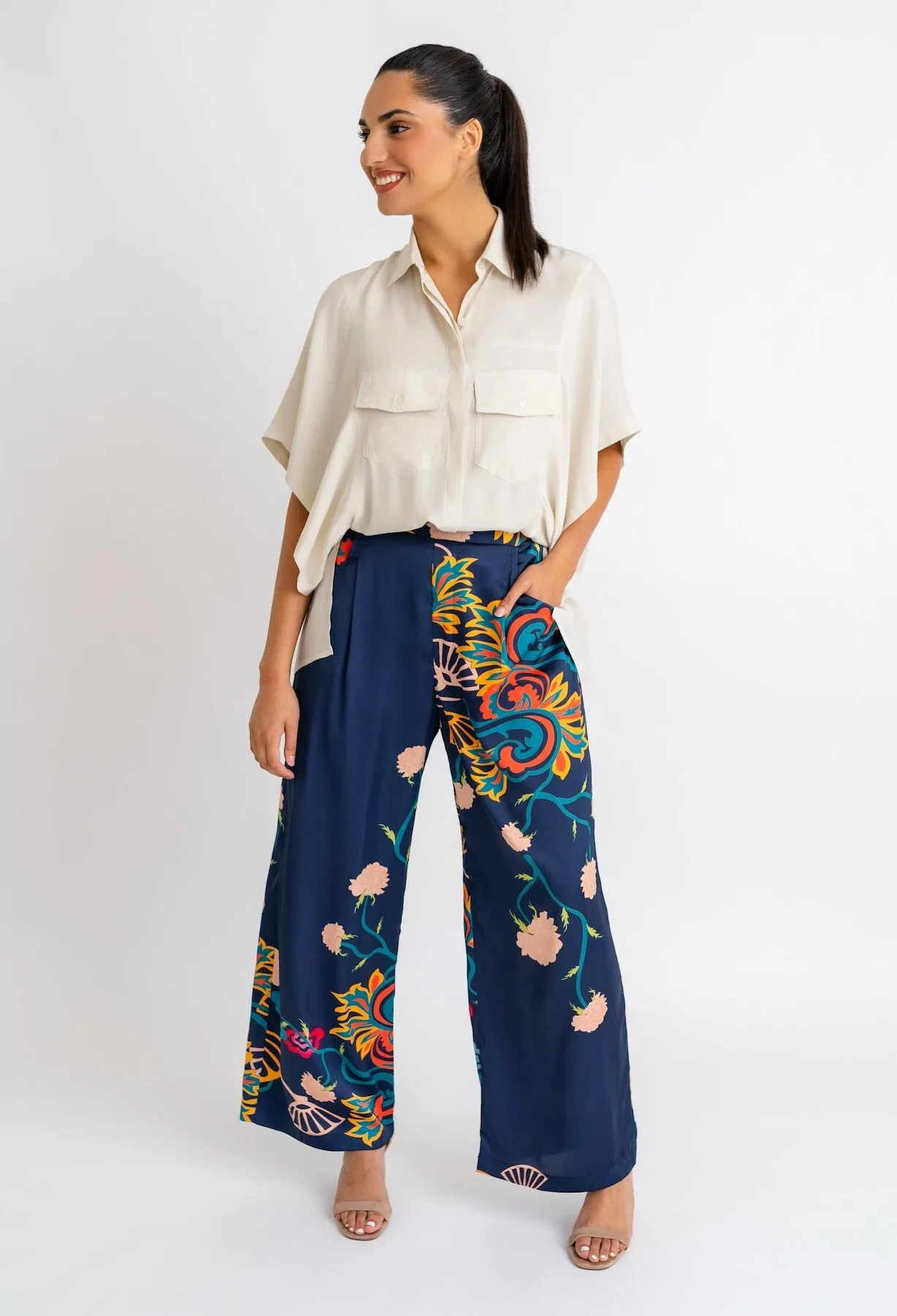 BETTY SILK CARGO TOP