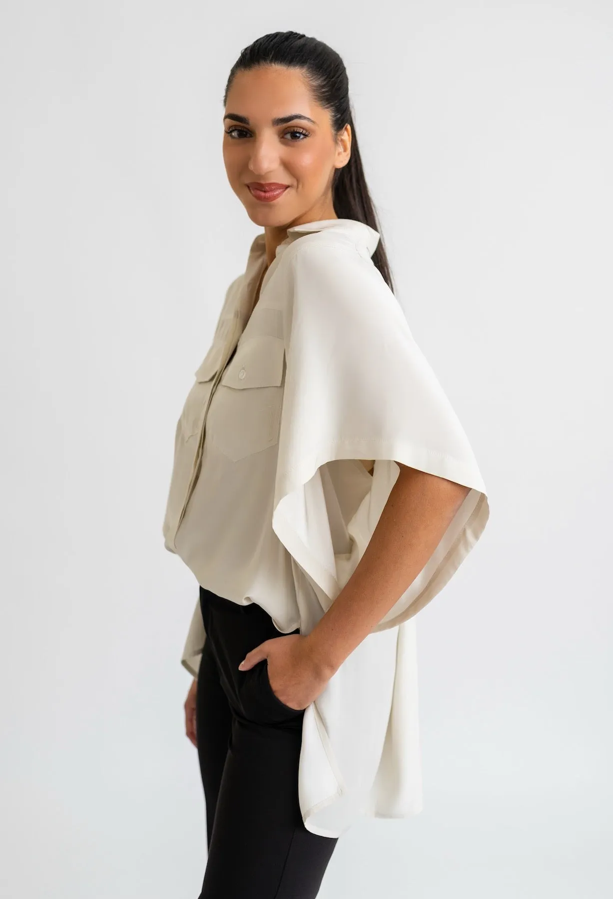 BETTY SILK CARGO TOP