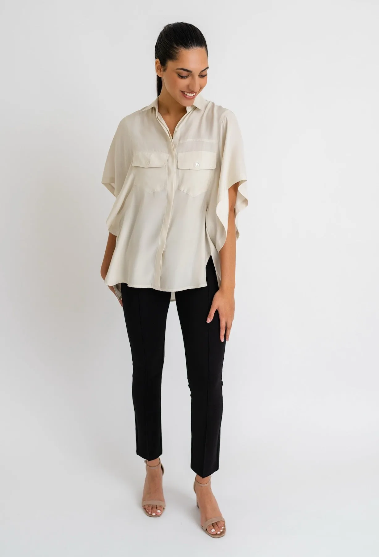 BETTY SILK CARGO TOP