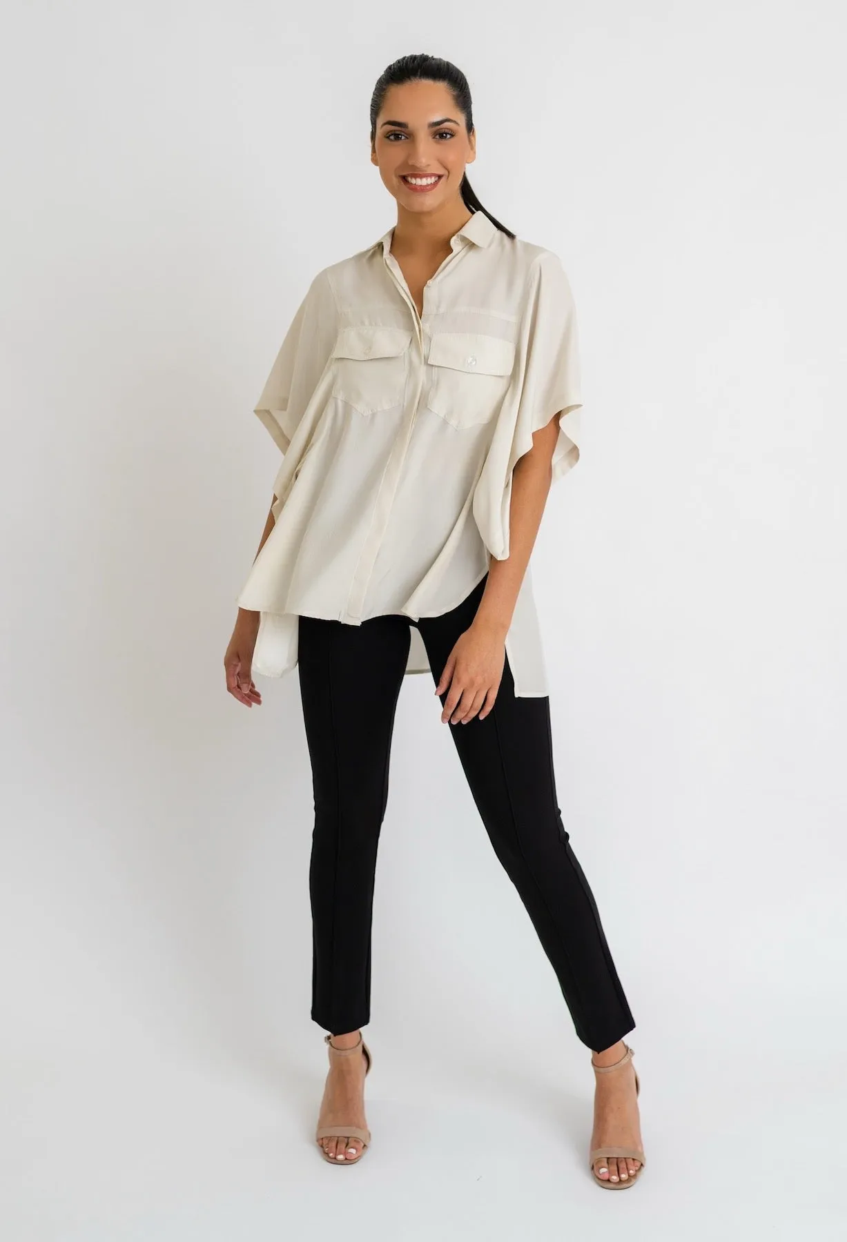 BETTY SILK CARGO TOP