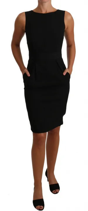 Black LBD Coctail Pencil Sheath Dress