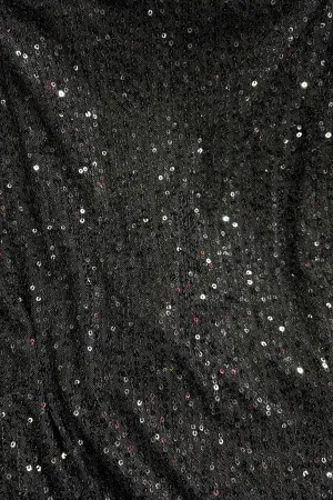 Black Sequin Mini Skirt 3/22/24 8338