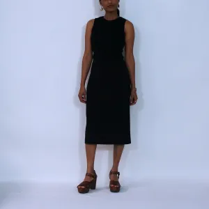 Black Sleeves Fitted Round Neck Top | ALPHONSINA